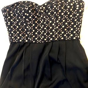 Black strapless BCBG MaxAzria high low dress